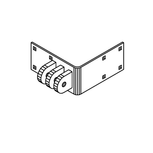 One Sided 3-Tab Female Corner Bracket